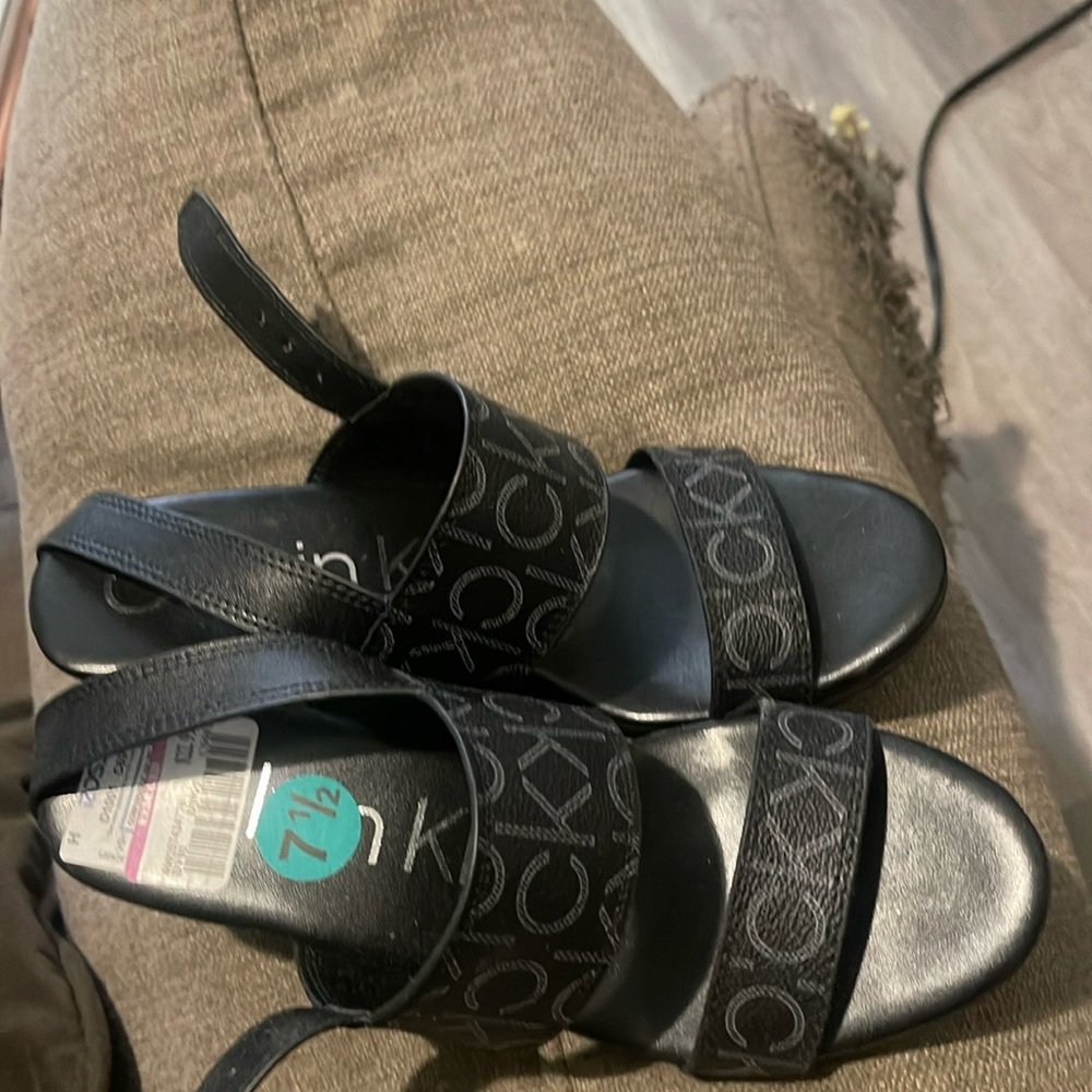 Calvin Klein sandals somewhat a wedge cute brand new never worn